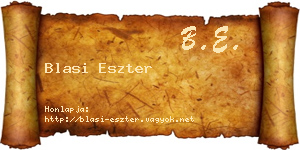 Blasi Eszter névjegykártya